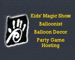 Magicwork Productions. Balloonist, party games, kids entertainment, kids party package.