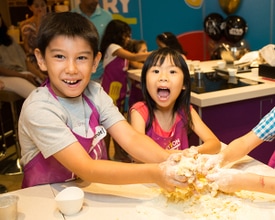 CulinaryOn kids party venue. Hands-on cooking party package for up to 200 pax.